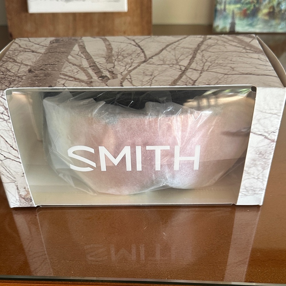 SMITH Pink Rose Gold Mirror Ski Goggles